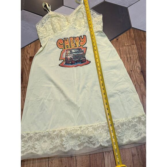 Vintage Vanity Fair s roach Chevy van heaven & hell design nightgown slip dress - Picture 9 of 9